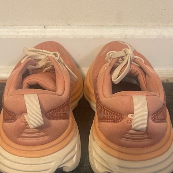 Hoka One One Bondi 8 Running Shoes Women’s Size 6.5 B Cream - Picture 9 of 11
